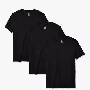 2xist Black V-Neck Short Sleeve Tees 3 pack